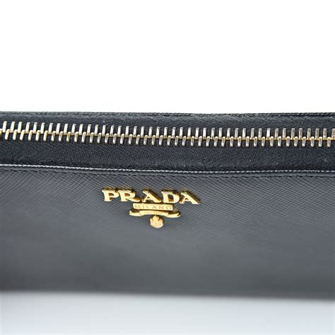 prada women's saffiano zip-around wallet black fake|Prada saffiano bag counterfeit.